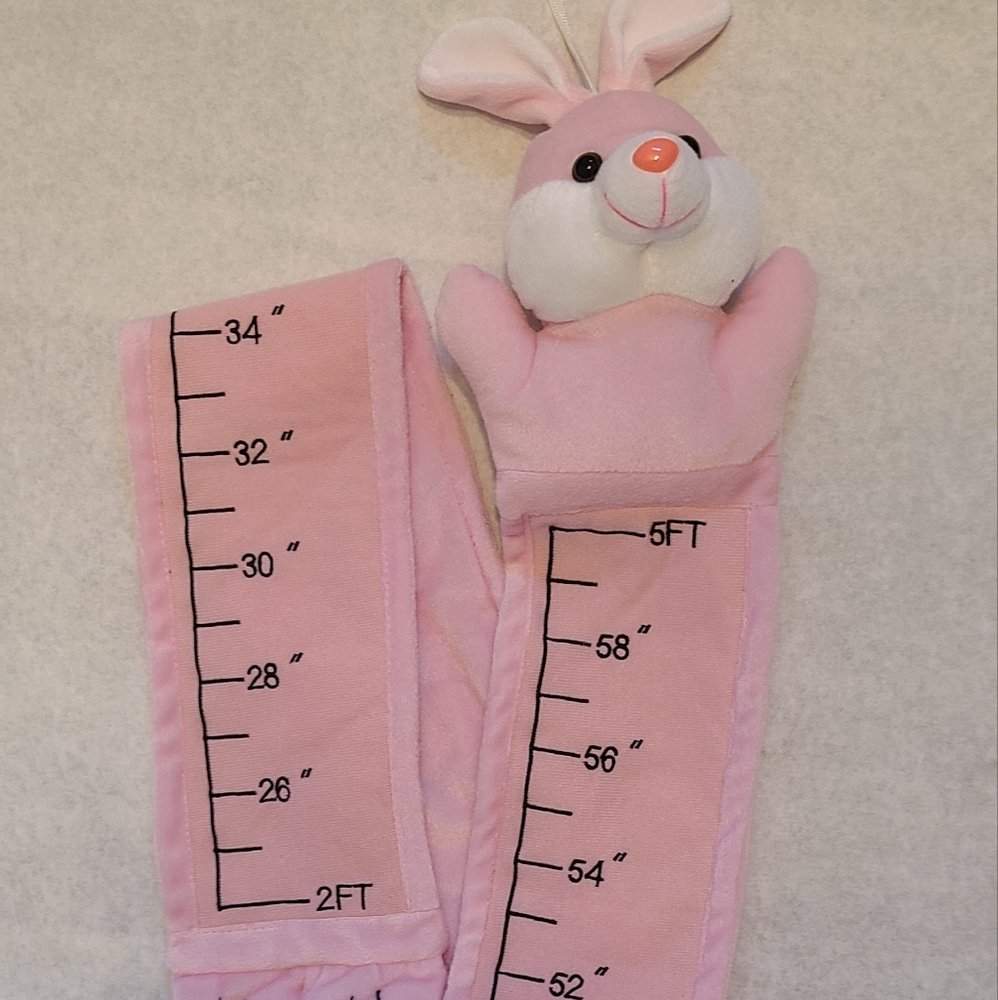 Pink Bunny fabric growth chart